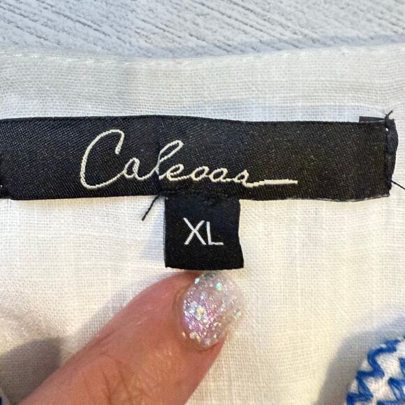 Calessa Anthro XL floral peasant women blouse cottage coquette romantic fall - Picture 6 of 7